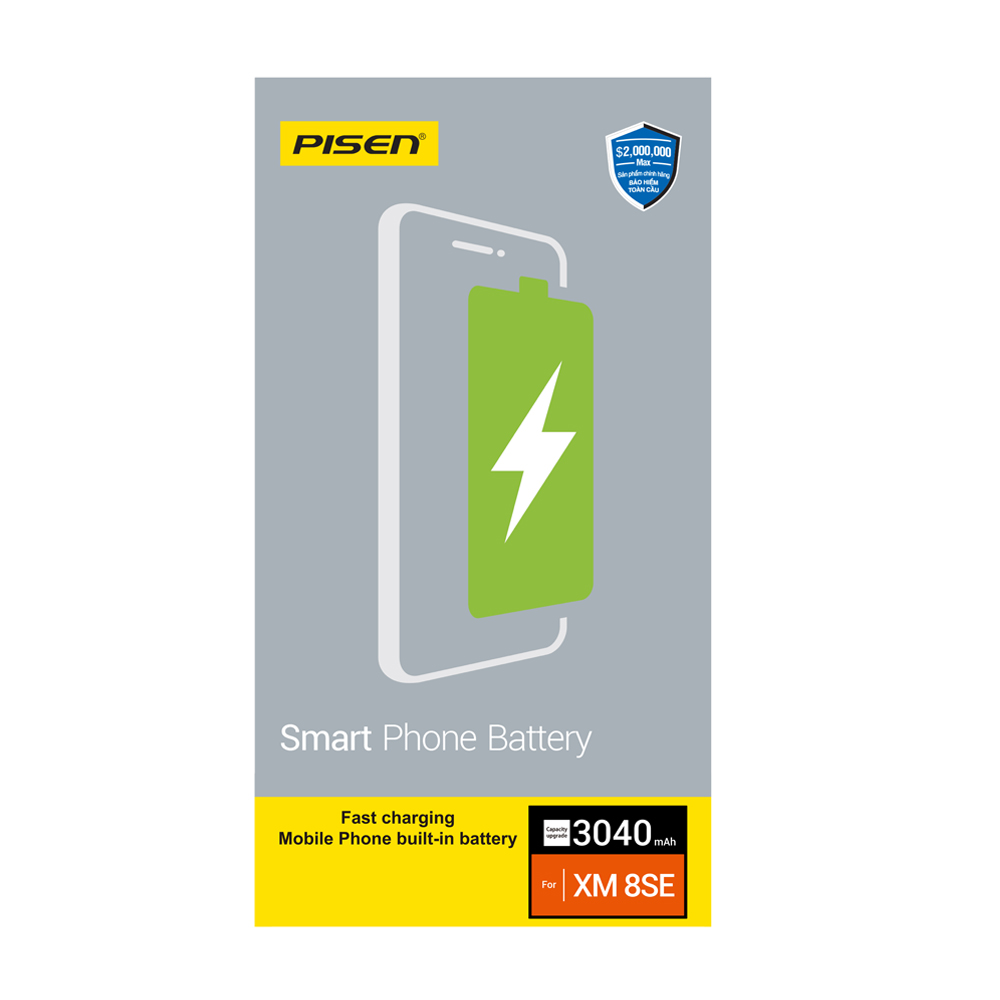 Pin sac PISEN dùng cho Xiaomi 8SE ( 3.85V,3040mAh ) 