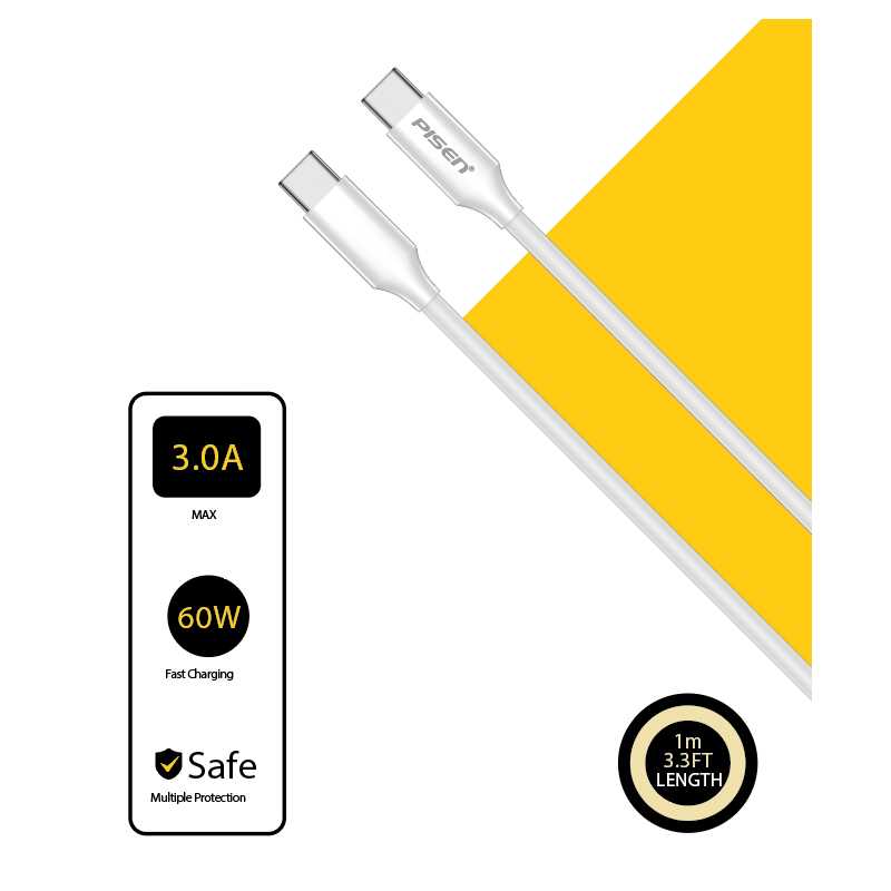 PISEN QUICK - Mr White USB-C PD 60W 1m,fully compatible