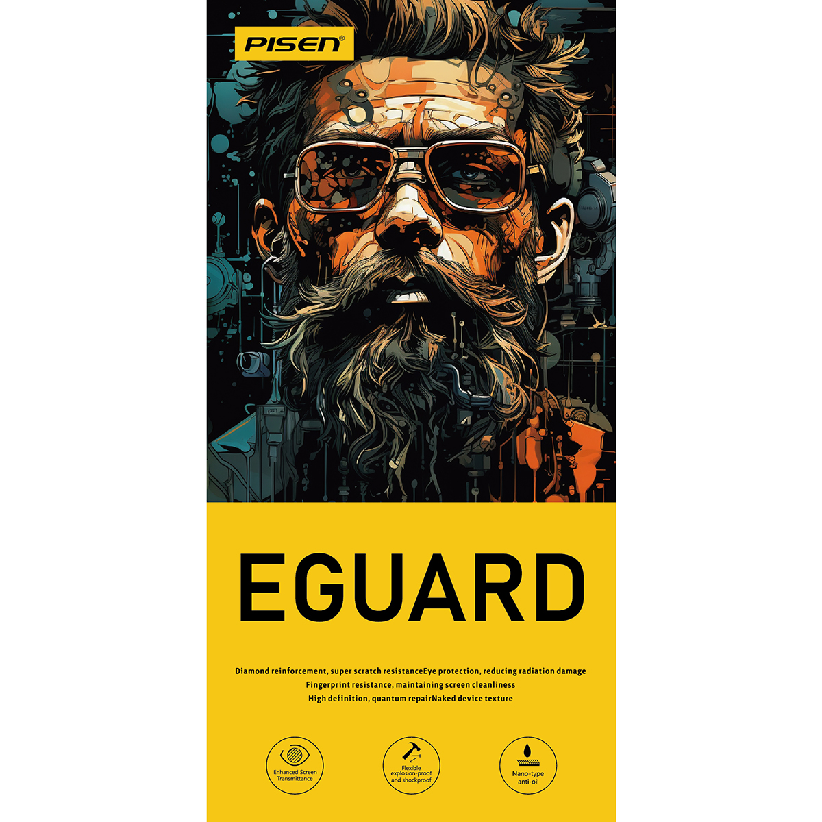 Miếng dán cường lực PISEN Eguard  iPhone 16 series iPhone 15 series