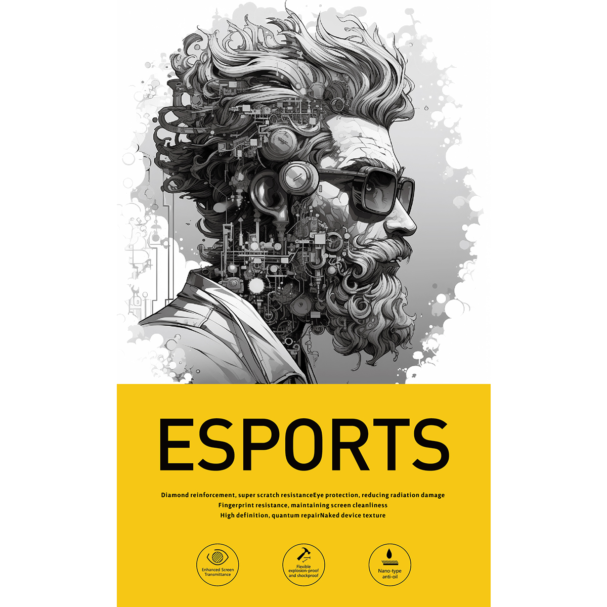 Miếng dán cường lực PISEN Esport Anti Crack HD iPhone 16 series iPhone 15 Series