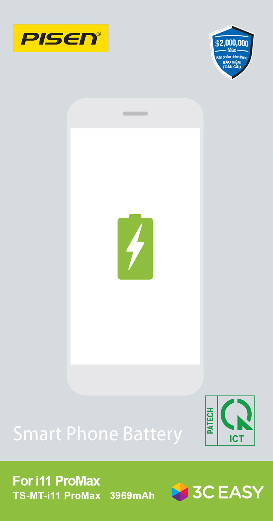 Pin iPhone i11 Pro Max -  Pin chuẩn gốc - 3969mAh