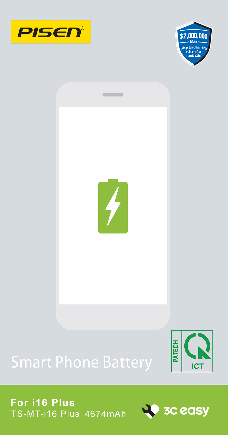 Pin iPhone i16 Plus - Pin chuẩn gốc - 4674mAh