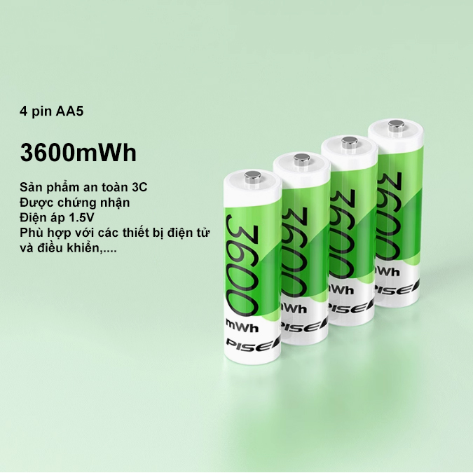 Pin AA5 (PISEN-4) 3600mWh 1.5V 