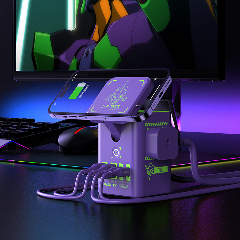 PISEN PRO - EVA Desktop MagStation  Charger, Purple