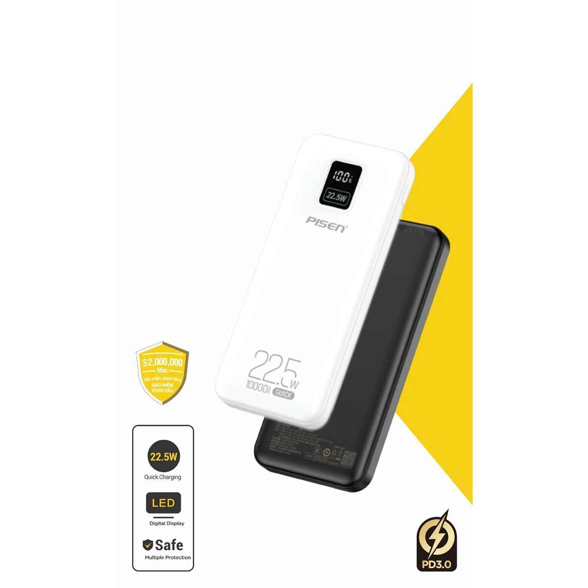 PISEN QUICK Power Cube 22.5W 10000mAh