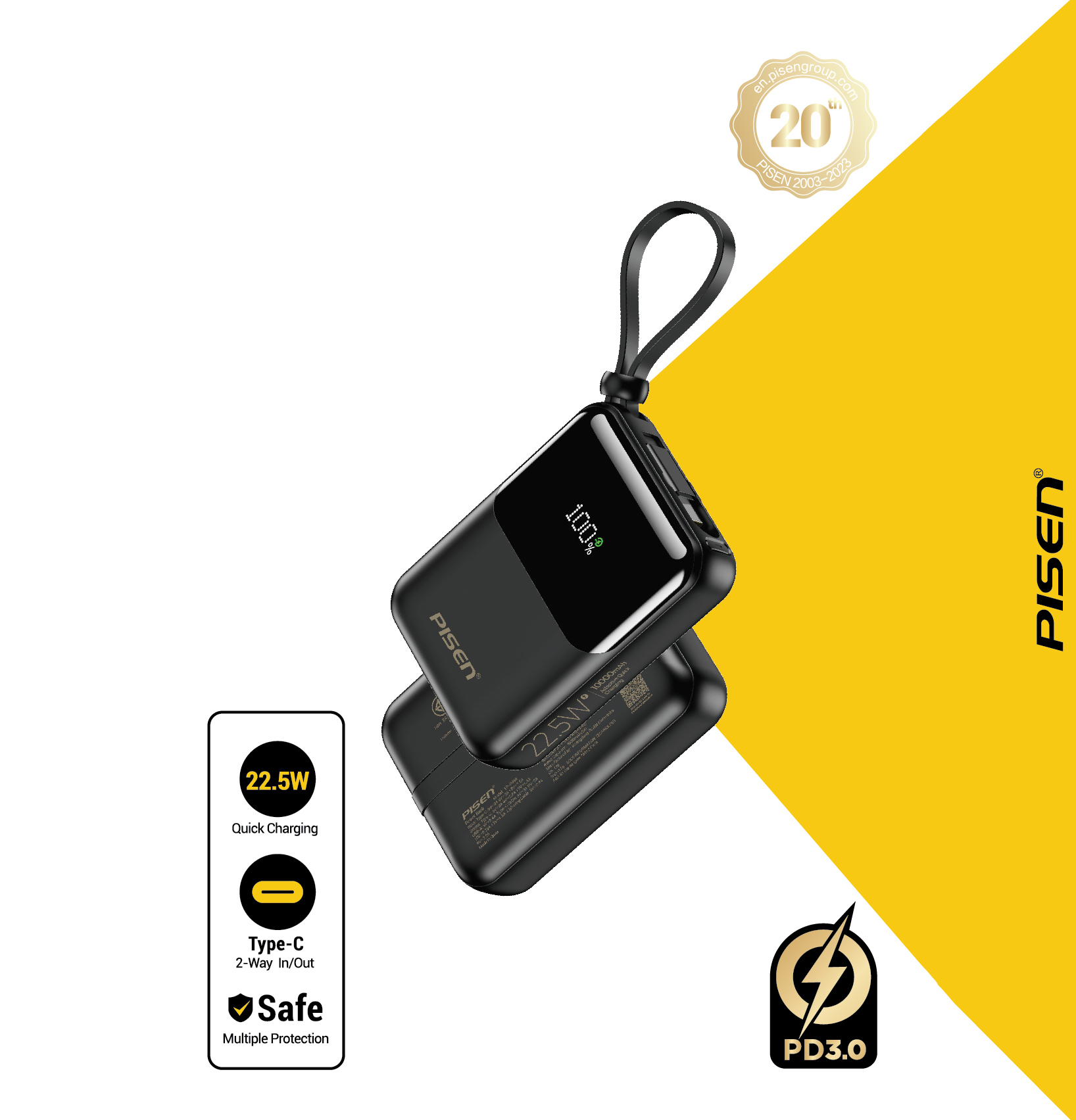 PISEN QUICK POWERLink Sunny 22.5W, black