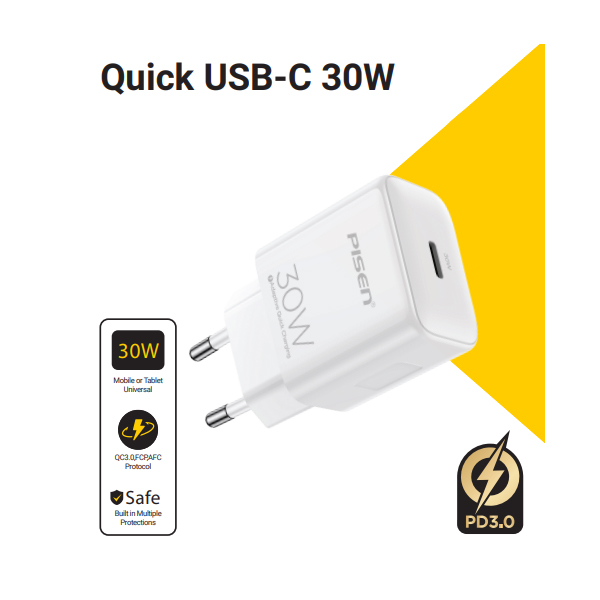 PISEN QUICK-Mr White USB-C 30W (EU)