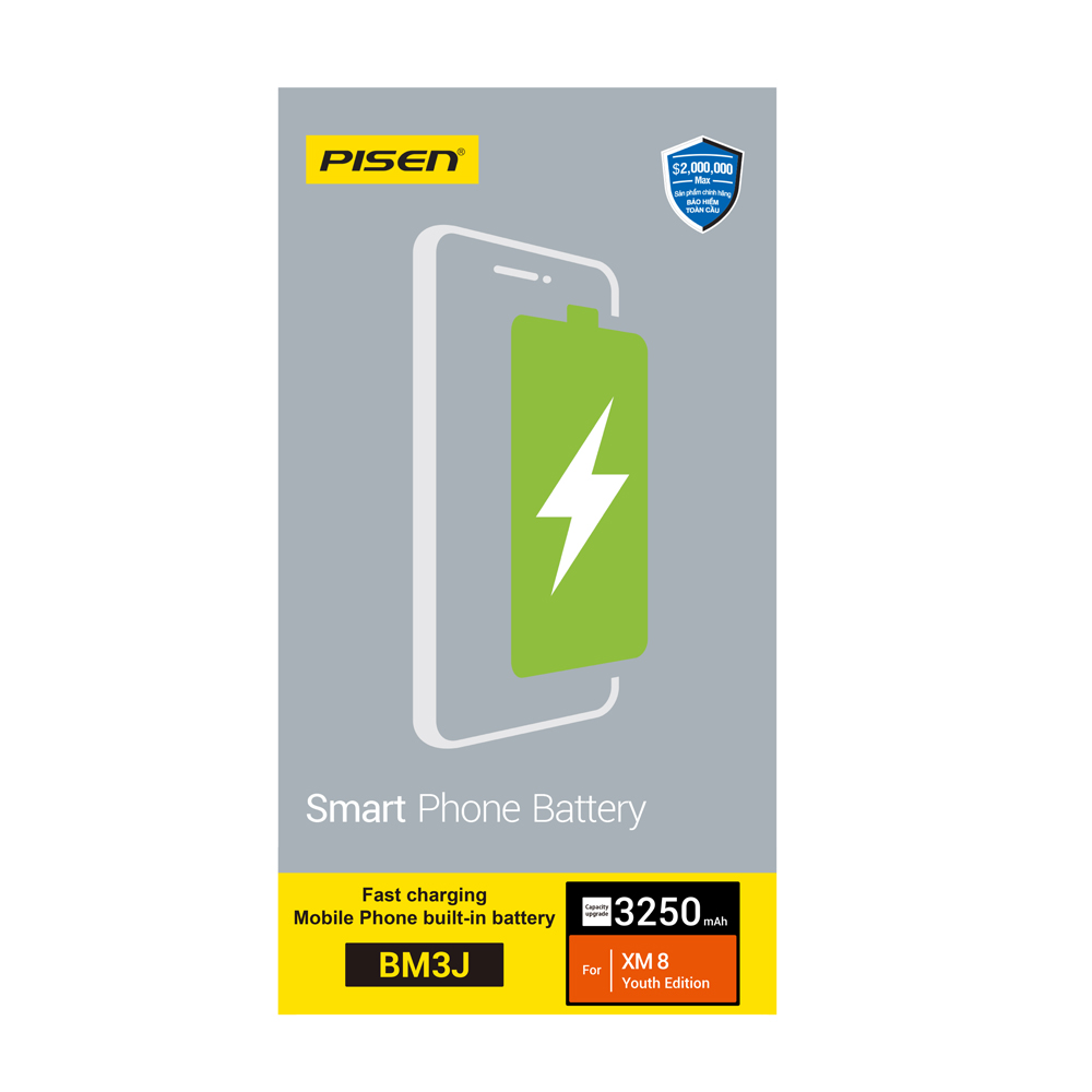 Pin sạc PISEN dùng cho Xiaomi 8 Youth Ver( 3.85V,3250mAh )